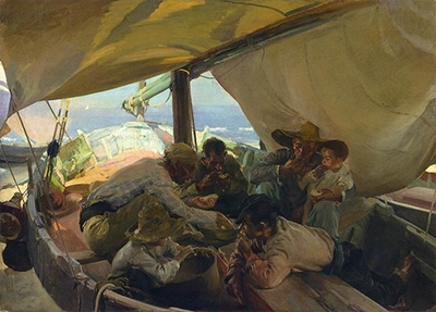 Lunch on the Boat Joaquin Sorolla